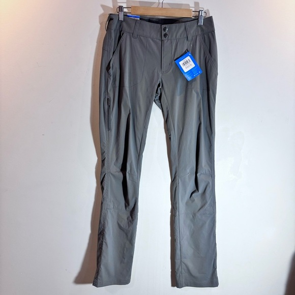 COLUMBIA Sz 8 Long Omni Shade Straight Leg Pockets Hiking Pants in Grey NEW - Picture 2 of 12